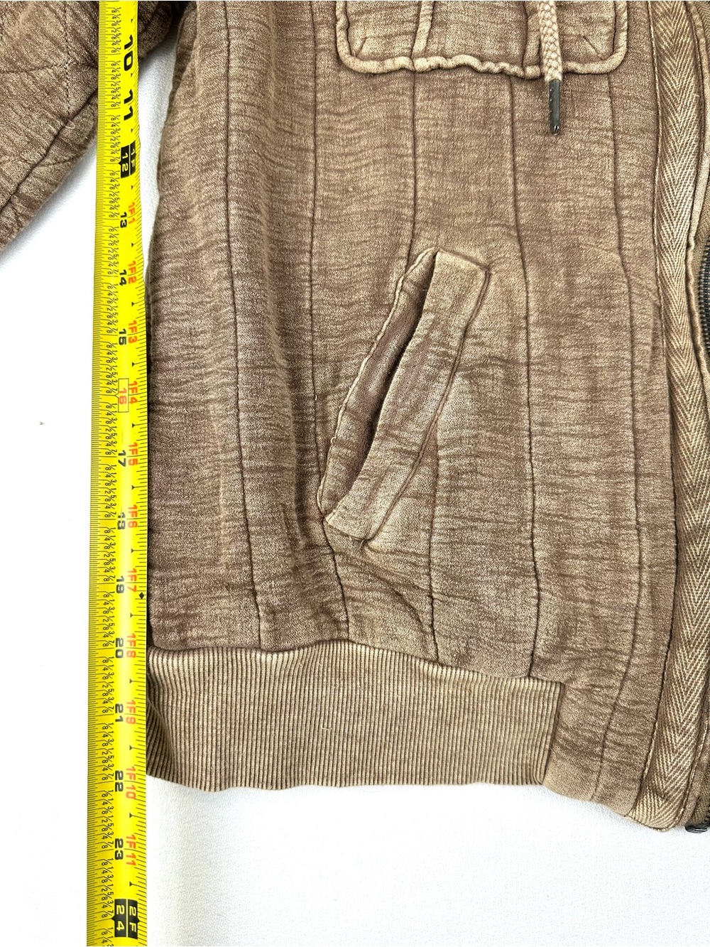 We the Free Luna Cozy Bomber Jacket Distressed Brown - Picture 14 of 16